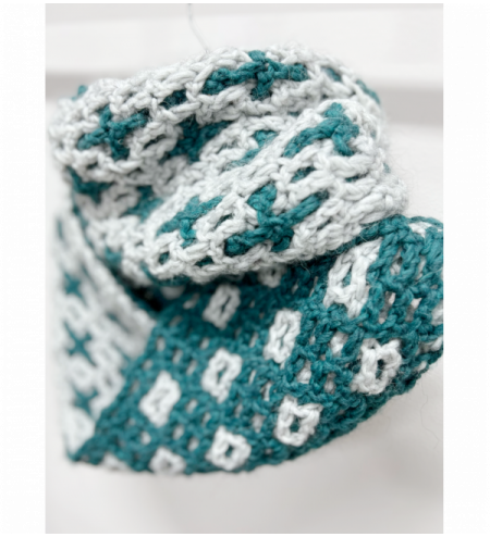 Bufanda Double crochet DK Wool