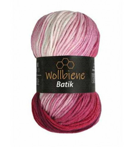Batik color 5300 rojo blanco