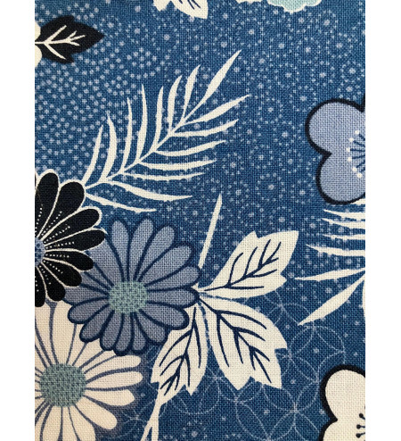 Tela Fat quarter flores azul