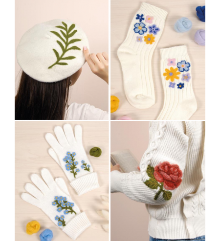 Fieltrar adornos florales...